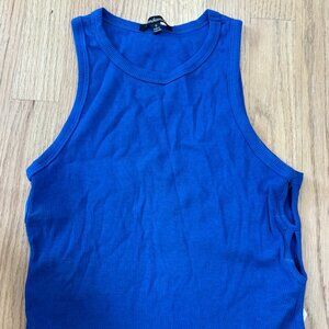 Royal Blue Tank with Side Cut Out Details